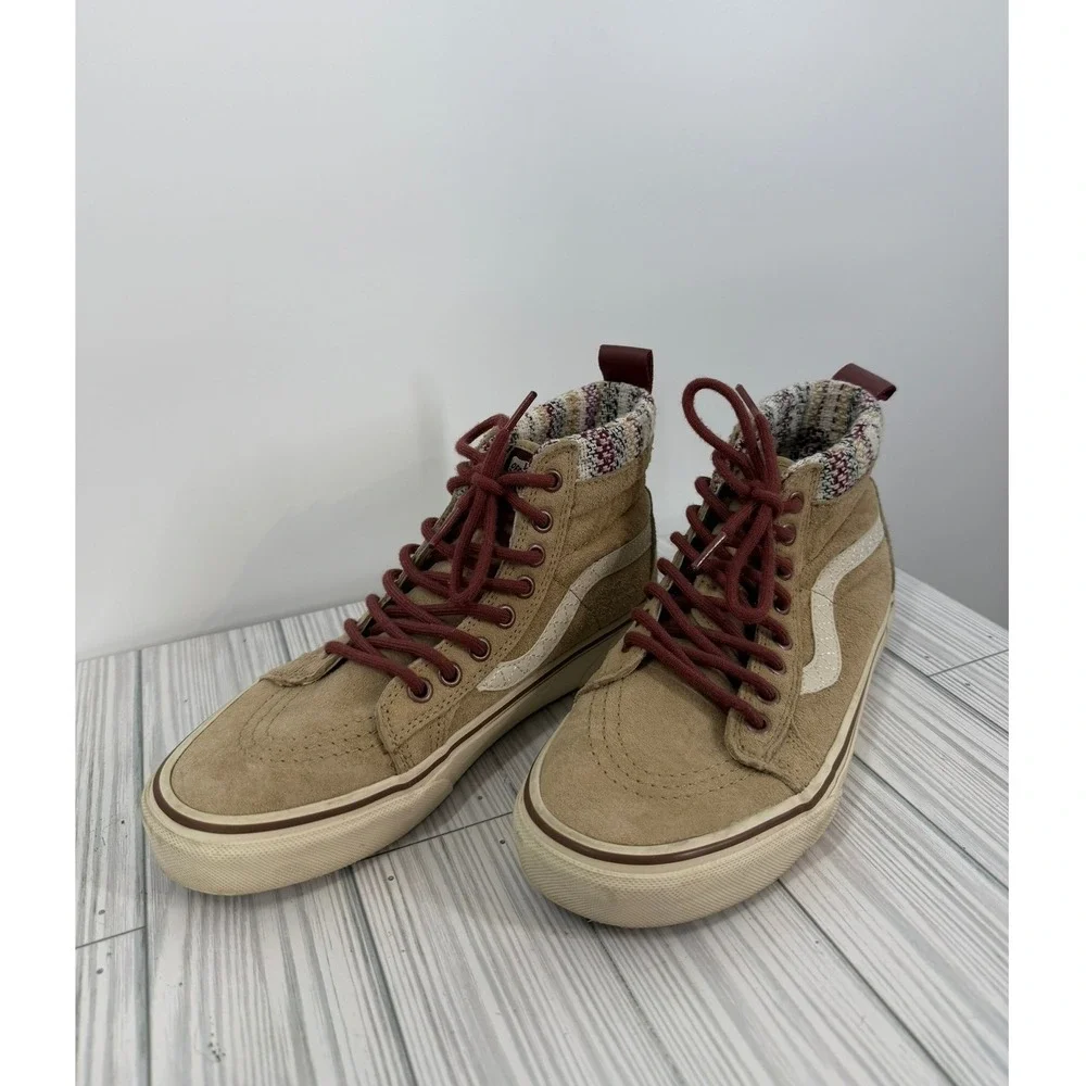 Vans Scotchgard 3M Beige Suede Sneakers Size Men's 6.5 /Women's 8, Unisex